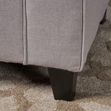 Tufted Rolled Arm Storage Ottoman Bench