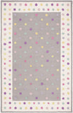 Nursery Area Rug Multicolored Polka Dot Wool Rug for Playroom