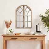 Farmhouse Vintage Wall Decor Rustic Window Mirror
