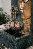 30" Zen Water Fountain With Buddha And Lotus Flower