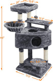 Corner Cat Tree Cat House Cat Condo with Scratching Posts
