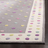 Nursery Area Rug Multicolored Polka Dot Wool Rug for Playroom
