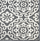 Uv Weather Resistant Outdoor Rug Patio Rug Black and Gray