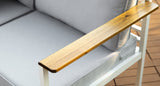 Aluminum Outdoor Sofa with Cushions and Waterproof Cover