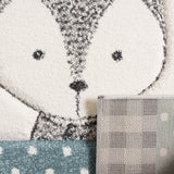 Whimsical Wildlife Area Rug for Kids Room Animal Print Rug