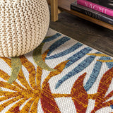 Summer Multi-color leaves Area Rug