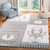 Whimsical Wildlife Area Rug for Kids Room Animal Print Rug