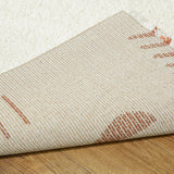 Modern Geometric White/Dark Orange striped Area Rug