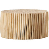 Round Live Edge Solid Wood Coffee Table