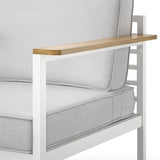 Aluminum Outdoor Sofa with Cushions and Waterproof Cover