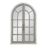 window panes mirror gray with white edges