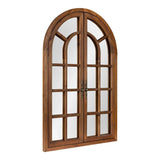 Rustic Arched Window Pane Mirror Farmhouse Wall Glass Mirror