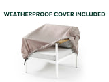Aluminum Outdoor Sofa with Cushions and Waterproof Cover