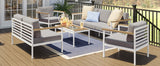 Aluminum Outdoor Sofa with Cushions and Waterproof Cover