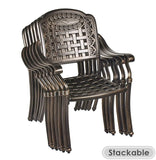 Outdoor dining Set Rectangular Table and 6 Chairs with Cushion