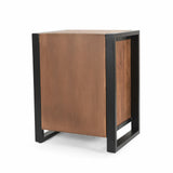 Sandia Handcrafted Boho Acacia Wood Cabinet