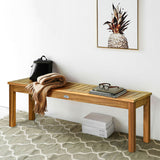 Acacia Wood Dining Bench for Outdoor or Indoor I#1394
