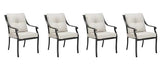 Set of 4 Outdoor Patio Chair With Gray Cushion I#1131