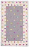 Nursery Area Rug Multicolored Polka Dot Wool Rug for Playroom