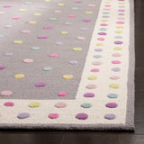 Nursery Area Rug Multicolored Polka Dot Wool Rug for Playroom