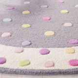 Nursery Area Rug Multicolored Polka Dot Wool Rug for Playroom