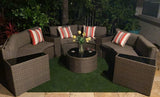 7 pieces Outdoor Wicker Sofa Set With Cushions And Cover