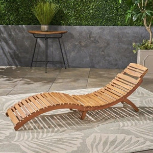 wooden poolside chair 