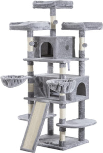 Purrfect Play Haven 68" Adventure Tower Cat Tree Condo Climbing Tree