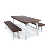 Outdoor Picnic Dining Set with Benches