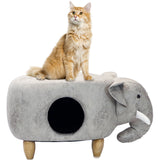 Elephant Shape Ottoman Foot Rest Pet House Cat Condo Pet Bed I#1342a