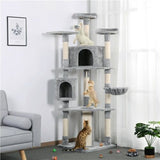 Multilevel Cat Tree Condo Cat Tower With Hammock & Scratching Posts I#1357