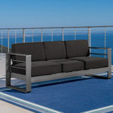 Outdoor Metal Aluminum Frame Sofa 3 seater