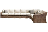 5 piece Wicker Sectional Sofa Outdoor Sofa