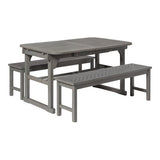 The Grove Solid Wood Dining Table With Benches