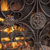 Victorian Wrought Iron Crafted Fireplace Screen