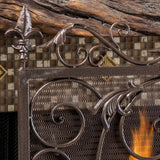 Victorian Wrought Iron Crafted Fireplace Screen