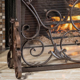 Victorian Wrought Iron Crafted Fireplace Screen