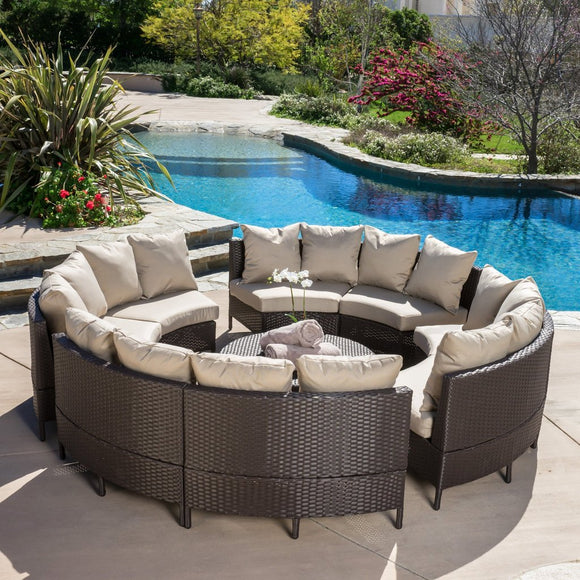 Outdoor Round Sectional Sofa Set