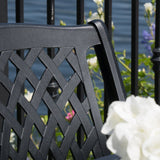 Outdoor Cast Aluminum Black Dining Set 7-piece