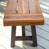 Acacia Wood Outdoor Dining Set with Benches