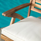 Patio Balcony Wood Bistro Set with Cushion