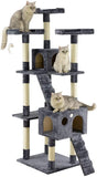 Cat Tree Condo Cat House With Scratch Posts and Ladders