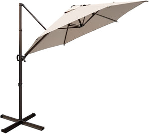 9ft Cantilever Umbrella with Cover and Weight Plates