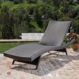 Outdoor Adjustable Wicker Chaise Lounge Chair I#901