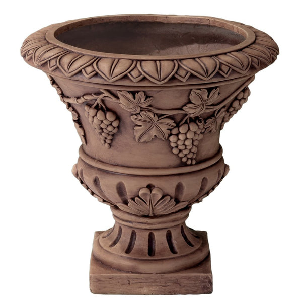 Large Light Weight Concrete Planter with Grape Vine Design