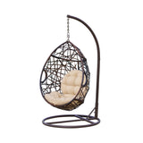 Brown Wicker Hanging Egg Chair I#906