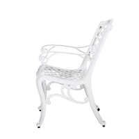 White Metal Patio Set Outdoor 7 Piece Metal Dining Set I#1117