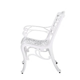 White Metal Patio Set Outdoor 7 Piece Metal Dining Set I#1117