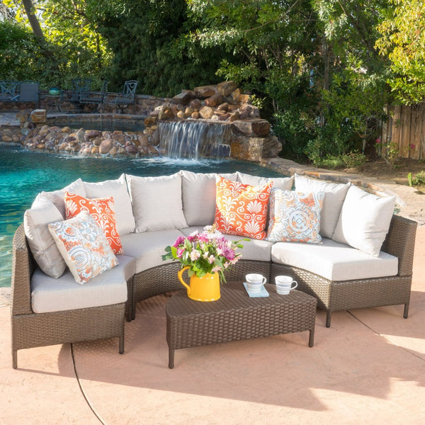 Laguna Round Outdoor Wicker Sofa Set