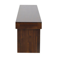 Mahogany Stained Wood Table and Bench Dining Set I#913